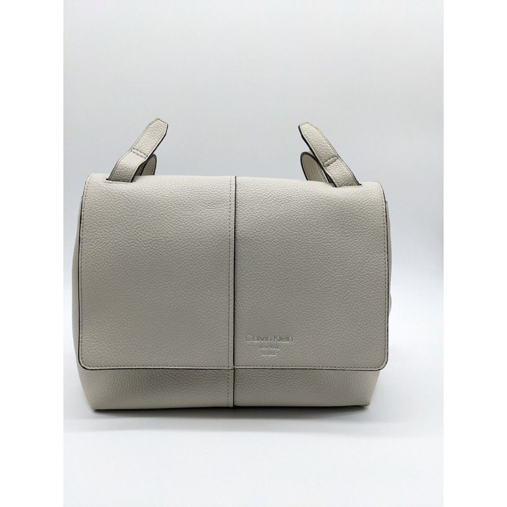 CALVIN KLEIN faux-leather women's crossbody bag - IVORY